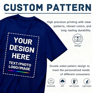 T-shirts en matière PET YIBIER avec impression numérique par transfert thermique - <span class=keywords><strong>Logo</strong></span>/design graphique personnalisé et commandes en gros - Product Image 3