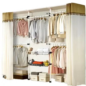 DIY Portable Bedroom Wardrobe New design Modern Simple large capacity Portable Closets Wardrobe Closet Organizer Shelf