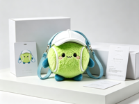 Adorable porte-monnaie en peluche de tennis, sac à bandoulière en fourrure pour enfants, sac à main personnalisé pour l'extérieur, design personnalisé, porte-monnaie en peluche de tennis