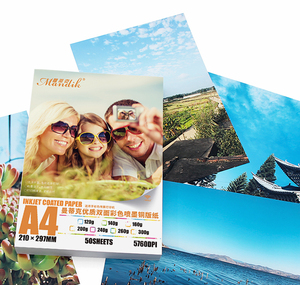 Papier photo brillant double face A4 160 g/m² 30 <span class=keywords><strong>feuilles</strong></span> pour impression jet d'encre couleur, papier photo couché - Product Image 5