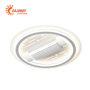 Ventilateur de <span class=keywords><strong>plafond</strong></span> LED sans pales moderne pour chambre d'enfant, avec éclairage intégré, design étoile, rond ou carré - Product Image 1