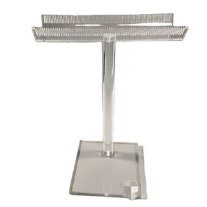 Op Maat Gemaakte Clear Acryl Hair Extension Display Stand Plastic Pruik Display Houder Pruik Rack