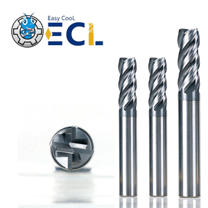Fresa de extremo plano ECI de 4 filos sin recubrimiento, 30° de hélice, de carburo de tungsteno para fresado CNC, OEM ODM - Product Image 4