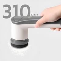 Kit de Cepillo de Limpieza Eléctrico Recargable Inalámbrico de Alta Eficiencia, Resistente al Agua, con 3 Cabezales Giratorios para Limpieza de Zapatos