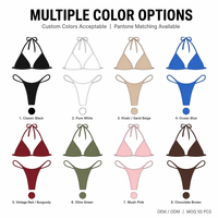 Groothandel Zwarte Dames Bikini Set met Print Design, Verstelbare Bandjes, Snel Droog, Strandkleding, OEM Fabriek