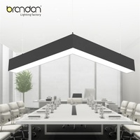 Triangle Architectural Moderne Led Linéaire Suspension Diy Design Hexagonal 20w 40w Plafonniers en Aluminium pour Garage Gym