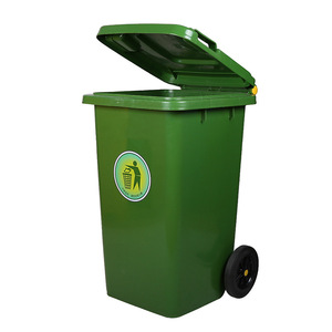 Outdoor Plastic Trash Can 240L With Wheels Flip Top For Street And Residential Use - Product Image 1