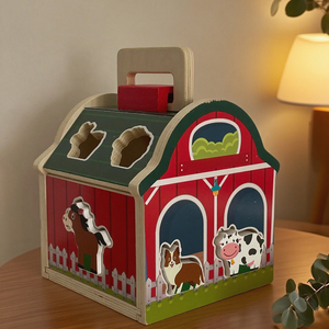 Juguetes de casa inteligente para niños de educación temprana figura de Animal de madera a juego para iluminación cognitiva juguetes educativos - Product Image 4