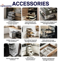 Îlot de cuisine incurvé sur mesure de luxe avec design intelligent plan mobiliercomplet gratuit pour toute la villa et solution