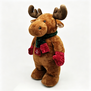 Renne en peluche personnalisé pour Noël, animal en peluche renne, jouet en peluche renne pour les fêtes, renne en peluche pour l'hiver, renne en peluche festif - Product Image 2