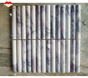 Lucidante mosaico levigato curva scanalata moderna decorazione bagno a coste mosaici in marmo scanalato 3D arco lungo striscia mosaico - Product Image 4