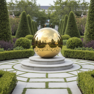 Esferas Redondas de Acero Inoxidable Espejado de 300 mm, Adorno Art Deco para Hogar y Jardín, Interior y Exterior - Product Image 6