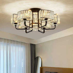 Lámpara de Techo Moderna de Cristal, Estilo Hugger, LED, Luz Blanca Cálida para Sala de Estar, Marca Zeal Lighting - Product Image 3
