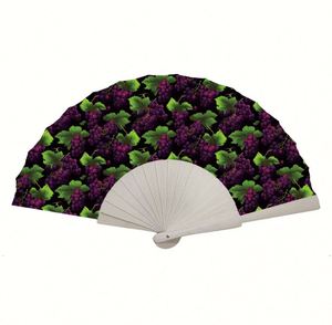 พัดกระดาษพิมพ์โลโก้ตามสั่ง พับได้ พกพาสะดวก งานฝีมือไม้ ตกแต่งบ้าน ลายการ์ตูนดอกไม้สีขาวแบบดั้งเดิม จำนวน 101 ชิ้น - Product Image 4