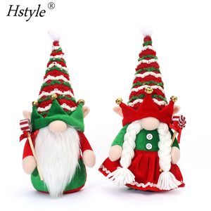 Gnomo <span class=keywords><strong>de</strong></span> Navidad decoraciones <span class=keywords><strong>de</strong></span> felpa verde rojo hecho a mano felpa Navidad Gnomo elfo decoración sueco Tomte Santa regalos bandeja escalonada Decoración - Product Image 2