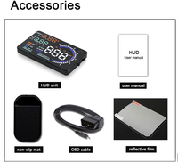 Personalizado profesional A8 Car HUD Head up Display OBD2 Car Gauge 5,5 "Dash Screen Projector Support OBDII Protocol