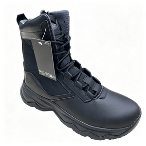 Bottes d'hiver imperméables en cuir PU noir pour hommes TSB78, semelle épaisse antidérapante, bottes de marche chaudes pour l'extérieur, vente en gros - Product Image 5