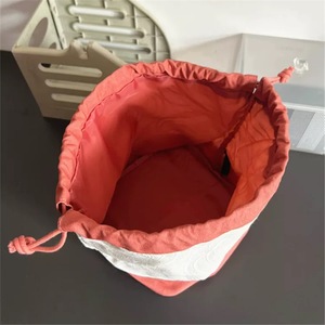 Fabricant de Shenzhen Trousse de maquillage personnalisée en toile de coton de haute qualité avec cordon de serrage Logo personnalisé respectueux de l'environnement - Product Image 4