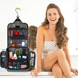Travel Men Women Expandable Compartments Cosmetics Waterproof Hanging Bathroom Wash Organizer Hanging Toiletry Travel Bag