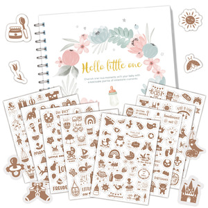 Libro de Recuerdos Personalizado para Bebés, Diario Espiral para Bebés y Álbum de Fotos, Cuaderno de Registro del Crecimiento del Bebé, Libro de Recuerdos y Hitos del Bebé - Product Image 1
