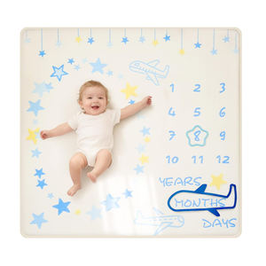 Padded Support <strong>Mat</strong> for Crawling Kick Activity Monthly <strong>Milestone</strong> <strong>Mat</strong> Thick Playmat for Floor Soft Plush Nursery Baby Play <strong>Mat</strong> - Product Image 1