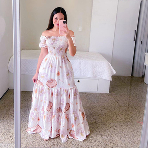 Boho Chic Off-Shoulder Beach <strong>Dress</strong> - Sexy Tube <strong>Tropical</strong> Floral Print Summer <strong>Dress</strong> for Ladies - Product Image 6