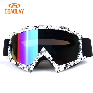 OBAOLAY motosiklet motokros gözlük kask yarış Dirt Bike ATV MX gözlükleri şeffaf Lens Off Road gözlük güneş gözlüğü