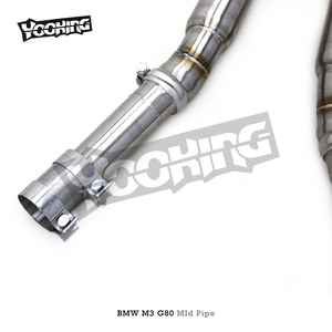 Tubos medios de igual longitud OEM para BMW M3/M4 G80/G82 3,0 T 2021-2022 Sistema de escape de acero inoxidable Resonador dual - Product Image 3