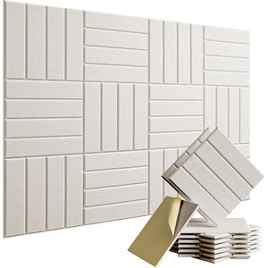 Pegatina de Pared Moderna con Diseño 3D para Oficina <span class=keywords><strong>en</strong></span> Casa, Pegatina de Pared Autoadhesiva de Fibra de Poliéster para Insonorizar la Sala de Estar - Product Image 1