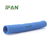 Tuyau ondulé en plastique protégé rouge et bleu IFAN en stock, livraison rapide, pour conduite d'eau PEX