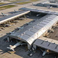 Tente de stockage extérieure en acier et aluminium avec toit en PVC, entrepôt étanche, hangar pour hélicoptères, tente industrielle personnalisée pour avions