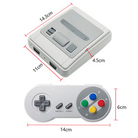 Console de jeu rétro SFC rouge et blanche, mini console de jeu TV 8 bits filaire, mémoire 8 Go, 620 jeux intégrés, câble AV, manette