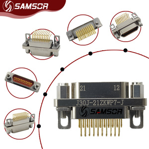 Conector Hembra Micro-<span class=keywords><strong>D</strong></span> de 21 Pines J30J de 90 Grados para PCB con Carcasa Metálica MIL-DTL-83513/<span class=keywords><strong>MDM</strong></span> de 2 Filas J30J-21ZKWP7-J - Product Image 3