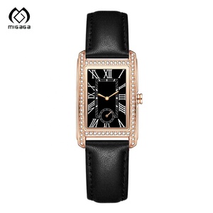Commercio all'ingrosso della fabbrica di personalizzazione delle donne europee quarzo orologi in pelle rossa quadrato <span class=keywords><strong>romano</strong></span> <span class=keywords><strong>Numera</strong></span> orologio al quarzo delle donne - Product Image 3