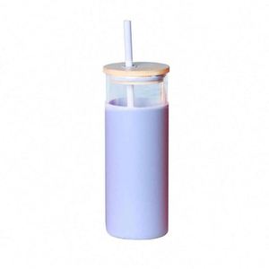 Gobelets en verre avec pailles en bambou écologiques - Product Image 3