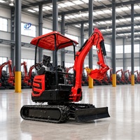 Mini-excavatrice de 1,8 tonne pour usage agricole, avec capot, moteur diesel, certifiée CE EPA EURO5, machine à chenilles pour ferme