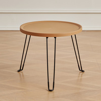 Table basse pliable en plastique au design moderne avec un simple rangement latéral, mini table pour salon, chambre à coucher