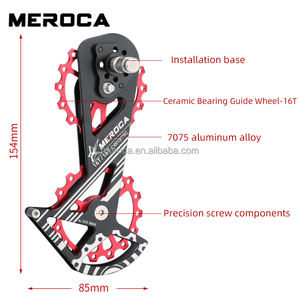 Dérailleur arrière de vélo de route en alliage d'aluminium MEROCA 16T avec roue de guidage en céramique modèles compatibles 5800 6800 <span class=keywords><strong>R8000</strong></span> - Product Image 6