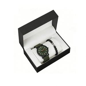 Men Waterproof Quartz Sport Wristwatch Stainless Steel Casual <b>Watch</b> Fashion Bracelet <b>Set</b> Gift for Daily Outdoor Use - Product Image 1