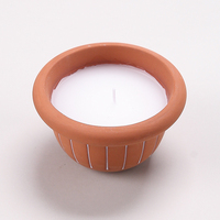 Conteneur de bougie en terre cuite avec Logo personnalisé, pot de bougie en céramique vide