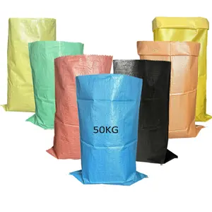 Heat Seal Polypropylene Ppc Polypropylene Waste Pp Laminated Plastic Cemen Pakistan Concrete 40kg 50kg Empty Woven Bag For Sale