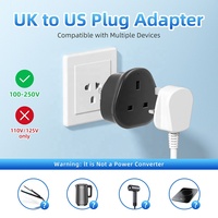 Worldplug UK Type G à US Type B Prise murale 3 broches US Conversion mise à la terre Adaptateur de prise de courant Adaptateur de voyage