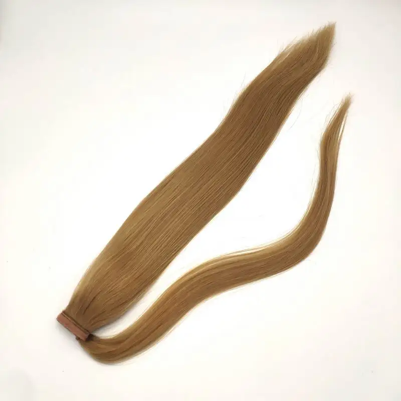 Hot Selling Raw Indian Human Hair Ponytail Extension Remy Virgin Cuticle Aligned Hook And Loop Drawstring Ponytails