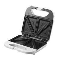 Certification de qualité Personnalisé 800w 2 Tranches Gaufrier métal antiadhésif Sandwich Grillé Maker Grill