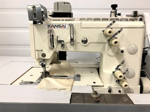 PX302-4W Spécial Kansai d'occasion à <span class=keywords><strong>2</strong></span> aiguilles Machine plate à double point de chaîne 4 points zigzag pour vêtements d'enfants et mouchoirs - Product Image 3