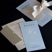 Ensemble d'invitations de mariage personnalisées avec impression florale élégante en aquarelle, papier vélin superposé, 5x7 pouces, couleur personnalisée, cadeau
