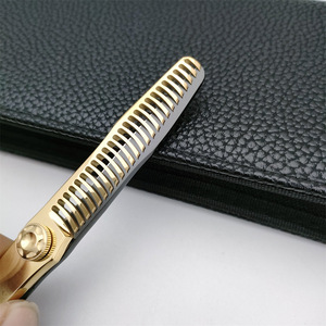 Ciseaux à cheveux Golden Hair Scissors Vg10 en acier inoxydable, 6,0 pouces, ciseaux à effiler à long manche, ciseaux plats pour la coupe de cheveux - Product Image 3