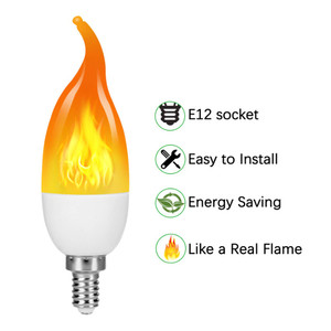 Nâng Cấp 4 Chế Độ Đèn Nến Nhấp Nháy E12 Đèn <span class=keywords><strong>LED</strong></span> Hiệu Ứng Ngọn Lửa - Product Image 2