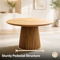 Table à manger extensible moderne en bois massif avec piètement métallique – Offre spéciale