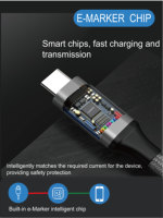 Kabel Data Transfer Tipe-C Justlink 100W 10Gbps 20V 5A Max Pengisian Cepat untuk Laptop, Tablet, dan Ponsel